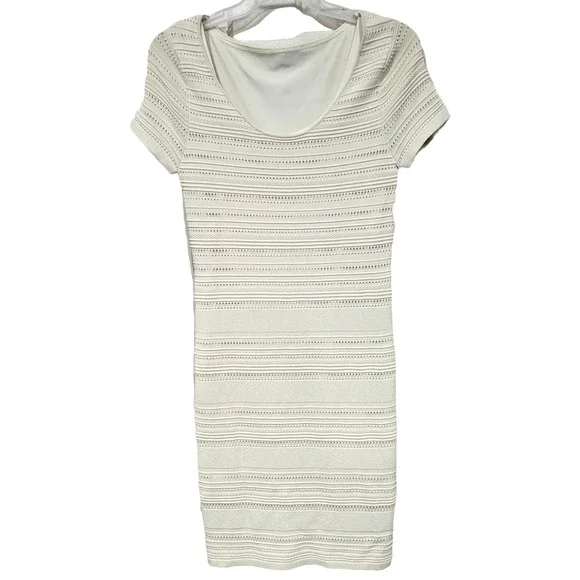 Eva Longoria | Dresses | Nwt Eva Longoria Ivory Bodycon Ribbed Rayonnylon Bodycon  Dress 59 Sz M | Poshmark